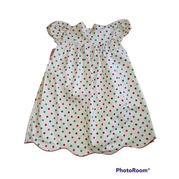 Girl's Dress MULBERRY ST GINGER HOUSE COLLECTION Holiday Christmas Polka Dots - Picture 2 of 5